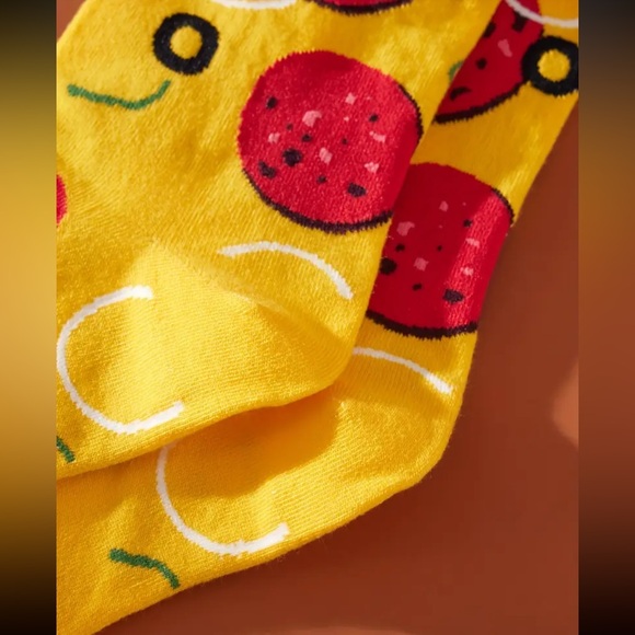 Socks, Men’s Funny Pizza Pattern Crew Socks, NEW, One Size, Packaged Like… - Picture 5 of 13